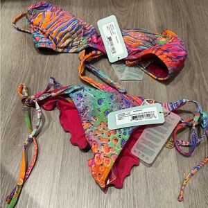 Luli Fama Multicolor Bikini Set